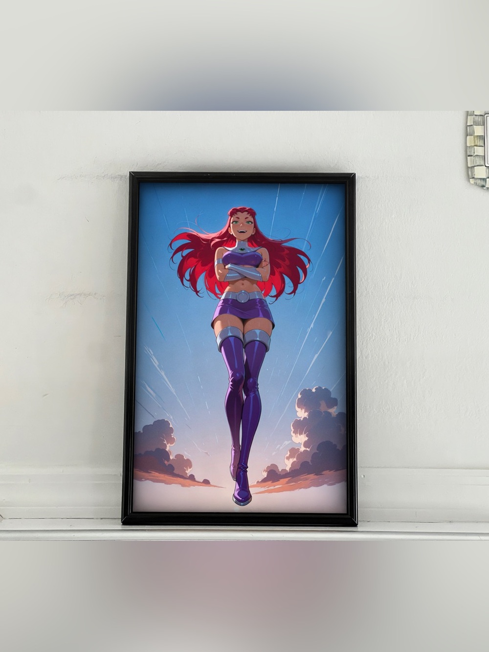 Teen Titans Starfire pinup girl art Poster